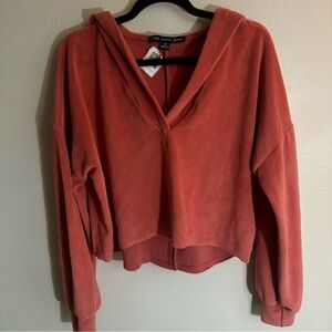 HYFVE Velvet Long Sleeve Top with Hood